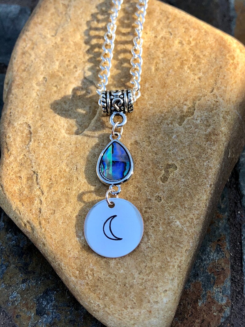 Women/'s Jewelry Men\u2019s Jewelry Crescent Moon Luna Hand Stamped Charm Moon Necklace Hippie Boho Chic
