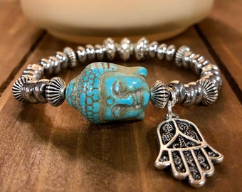 Spirituelles Armband. Damen Armband. Geschenk für Sie. Spirituelles Armband. Yoga. Evil Eye Mediation. Namaste