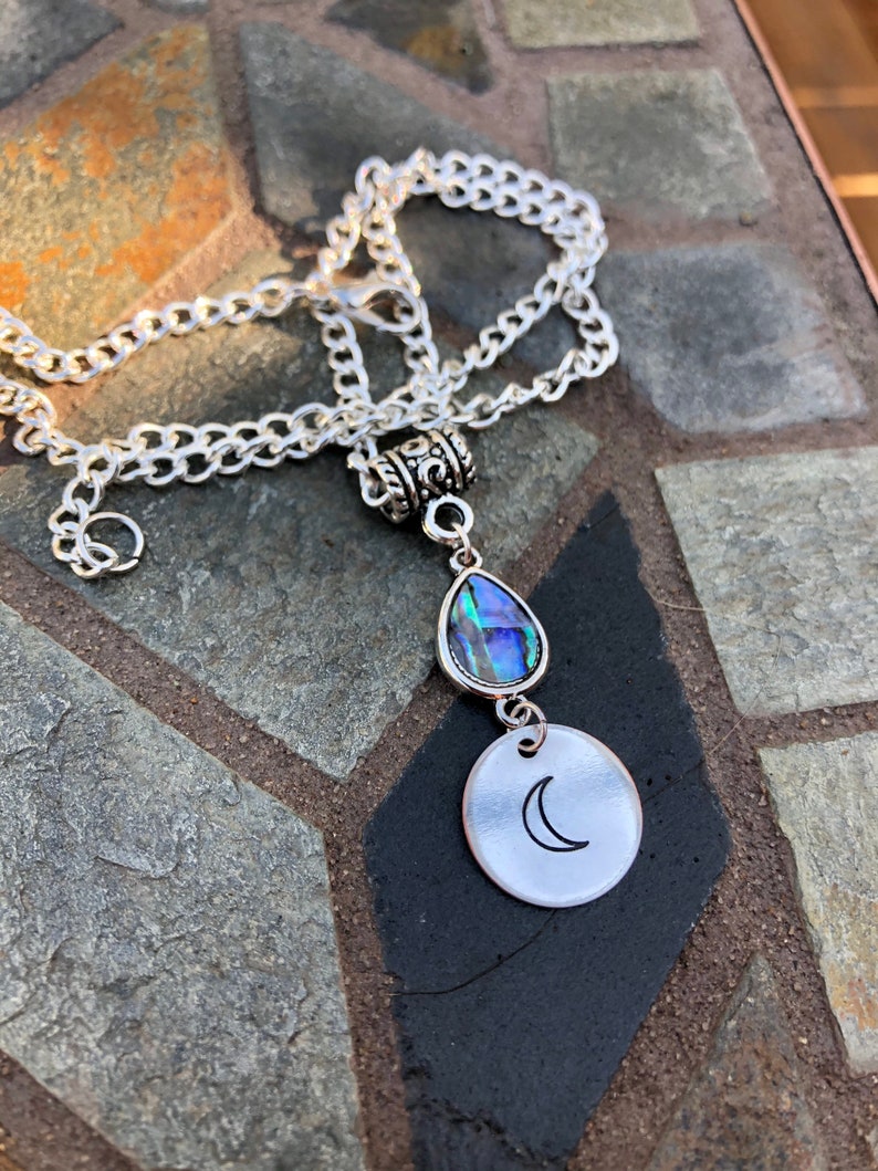 Women/'s Jewelry Men\u2019s Jewelry Crescent Moon Luna Hand Stamped Charm Moon Necklace Hippie Boho Chic