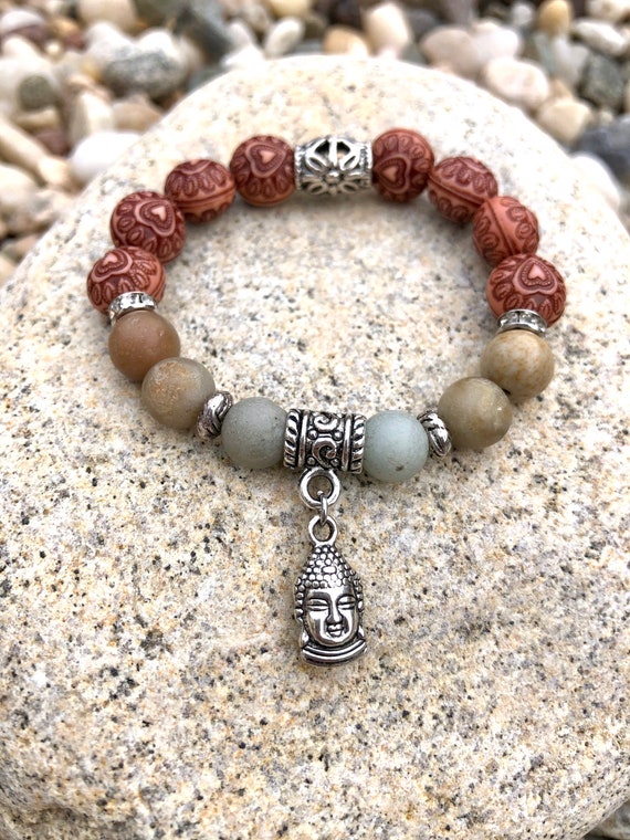 Buddha Silver Charm Bracelet. Women's Bracelet. Gift For Her. Yoga. Meditation. Zen