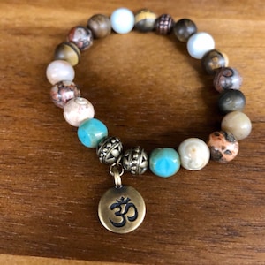 Spiritual Om Yoga Sanskrit Bracelet. Women’s Bracelet, Gift for her. Bohemian.Boho chic