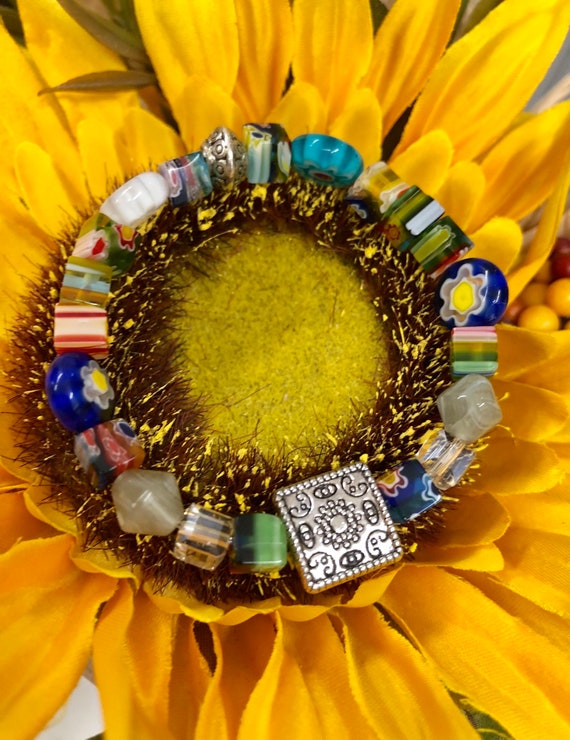 Funky Beaded Bracelet. Womens Bracelet/Gift For Her. Gift for him. Boho Bracelet