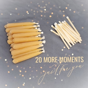 20 Minute Meditation Candle Refill - Beeswax candles with matches