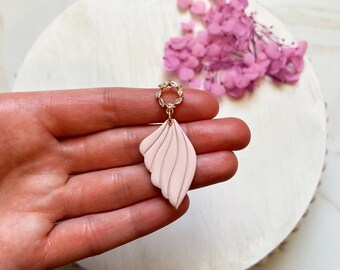 Angel Wing Clay Earrings, Polymer Clay Earrings, Contemporary Drop Earrings, Modern Lightweight Earrings, Earrings For Work