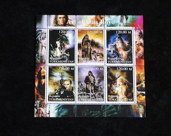 Luis Royo - 2000 Turkmenistan - 6 Stamp Block - Released Overseas Only!