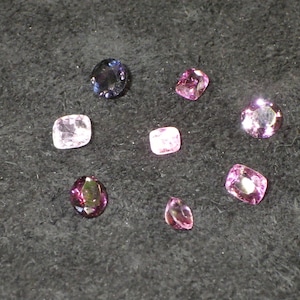 8 Lot of Purple / Pink & Blue Spinel Gemstones!