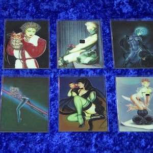 Olivia De Berardinis - Series 2 - Vintage 1993 - 6 Card All Chromium Chase Set. The Second Olivia Chase Set - Near Mint!