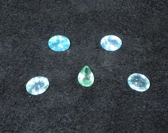 5 Lot of Blue / Green Apatite Gemstones!