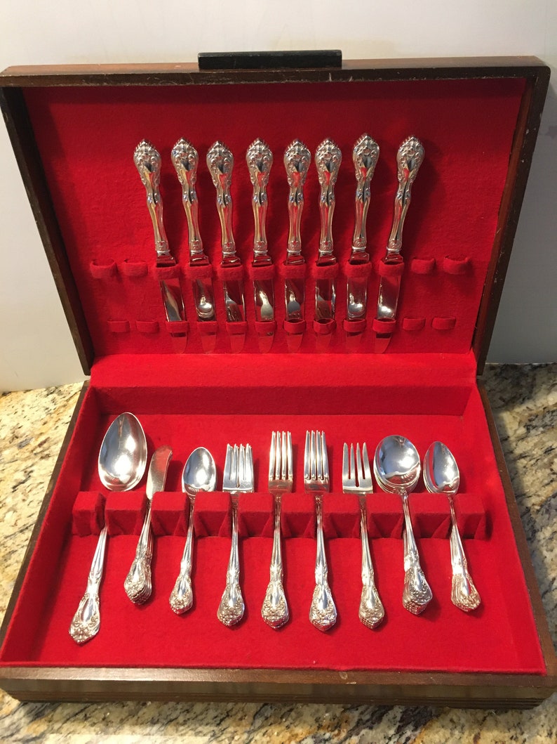 Alvin Sterling Silverware Set Chateau Rose Etsy