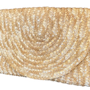 Vintage Woven Rattan Clutch Purse