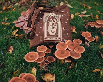 BLACKFISH Mystique Tote Bag THE MERMAID - Tote marrón y crema de doble cara