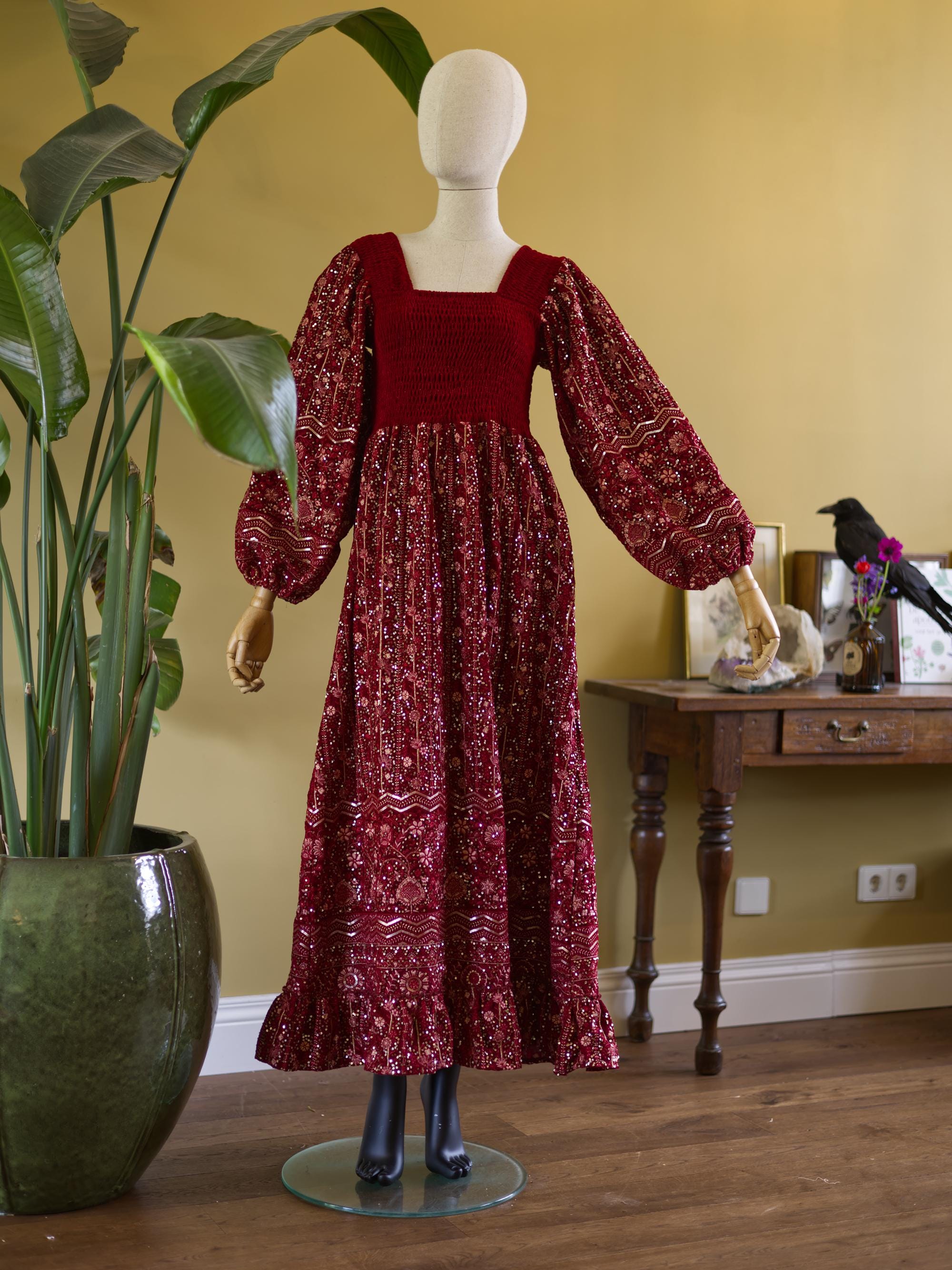 Smocked Velvet Dress - Etsy