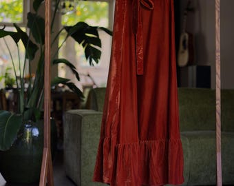 BLACKFISH The Label The Sabbath Canelle Viper - Bohemian / witch / bohemian velvet wrap skirt