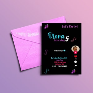 Musical Birthday Invitation Digital