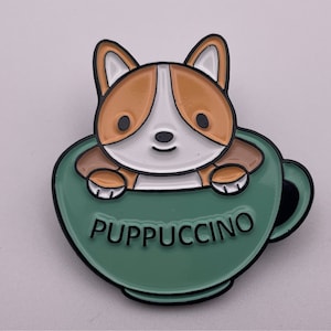 Dog Puppiccino Enamel Pin