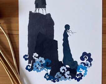 Sea witch illustration art print