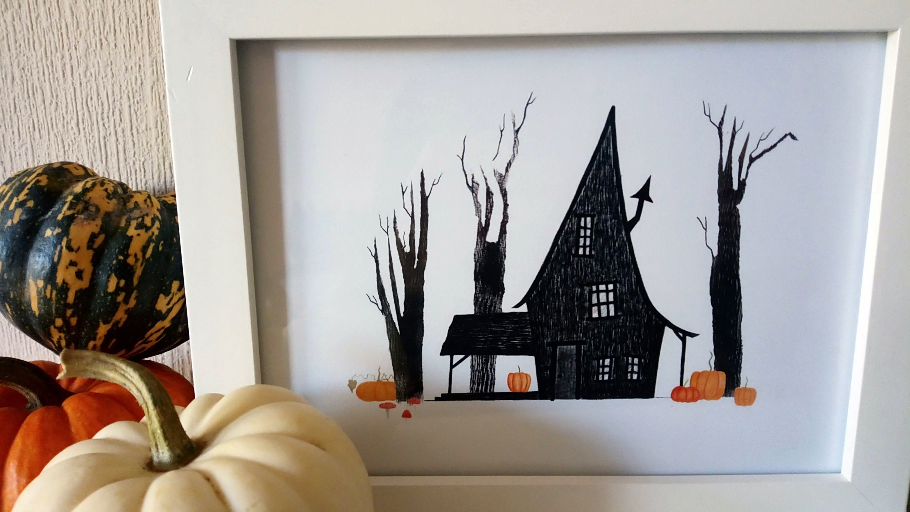 Spooky Witch House Illustration Art Print - Etsy