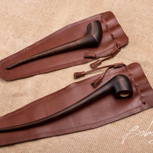 Leather Pipe Case Hand stitched Leather Pouch