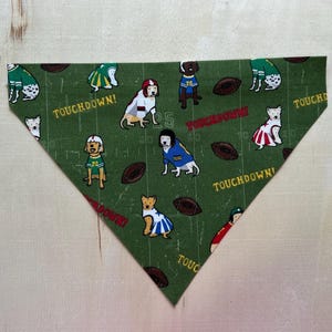 Football Dog Bandana: Over-the-Collar Cotton Pet Scarf