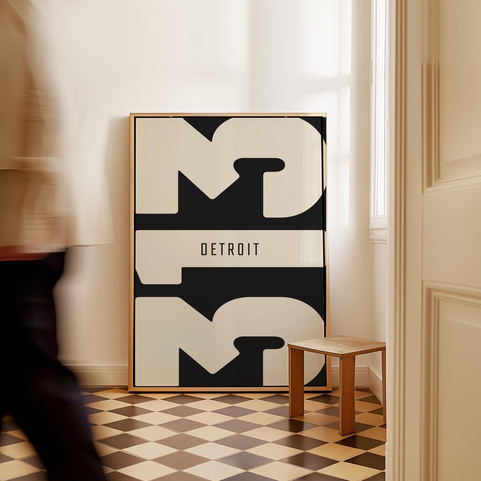 Detroit 313 Area Code Poster Set – Modern Typography Prints (digital ...