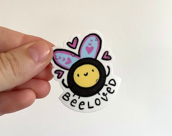 Beeloved - Stationary Vinyl Sticker Bee Pun