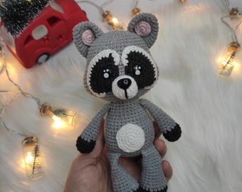Crochet Raccoon Amigurumi Pattern, DIY Plush Toy (PDF Pattern)