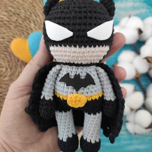 Batman crochet pattern, Superhero Crochet Pattern, English crochet pattern, Amigurumi Crochet Doll Pattern, Super hero Crochet dolls