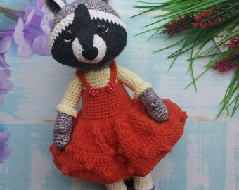 Raccoon Roxana Crochet Amigurumi Pattern (PDF Pattern)