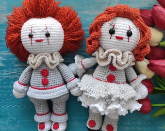 Clown  Halloween Crochet Pattern Amigurumi in English Crochet pattern discount package 2 PDF pattern