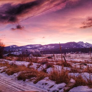 Winter Sunset - Digital Print