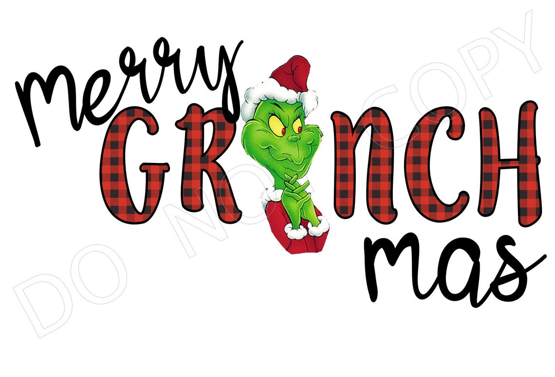 Merry Grinchmas PNG for instant download | Etsy