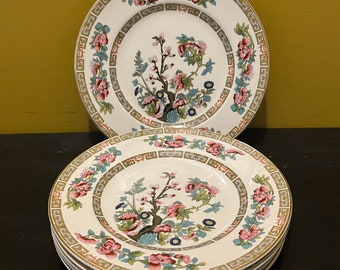 Set of 6 VTG John Maddock & Sons Indian Tree 7” plates