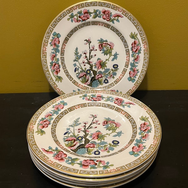 Set of 6 VTG John Maddock & Sons Indian Tree 7” plates