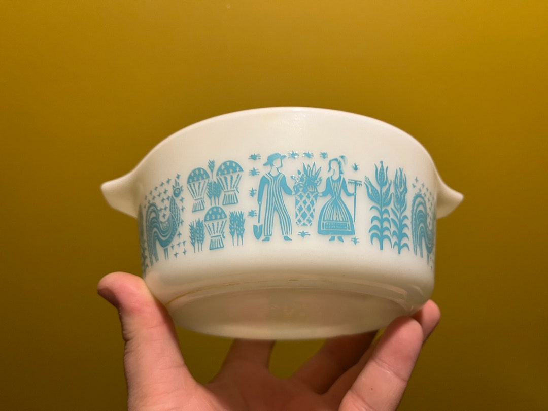 Vintage Turquoise Pyrex Butter Print 472 No Lid - Etsy