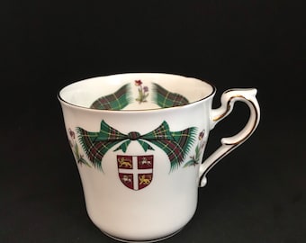 Rare royal adderley Newfoundland tartan bone china mug