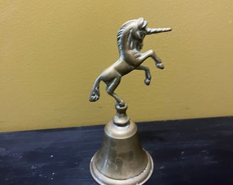 Vintage brass unicorn bell