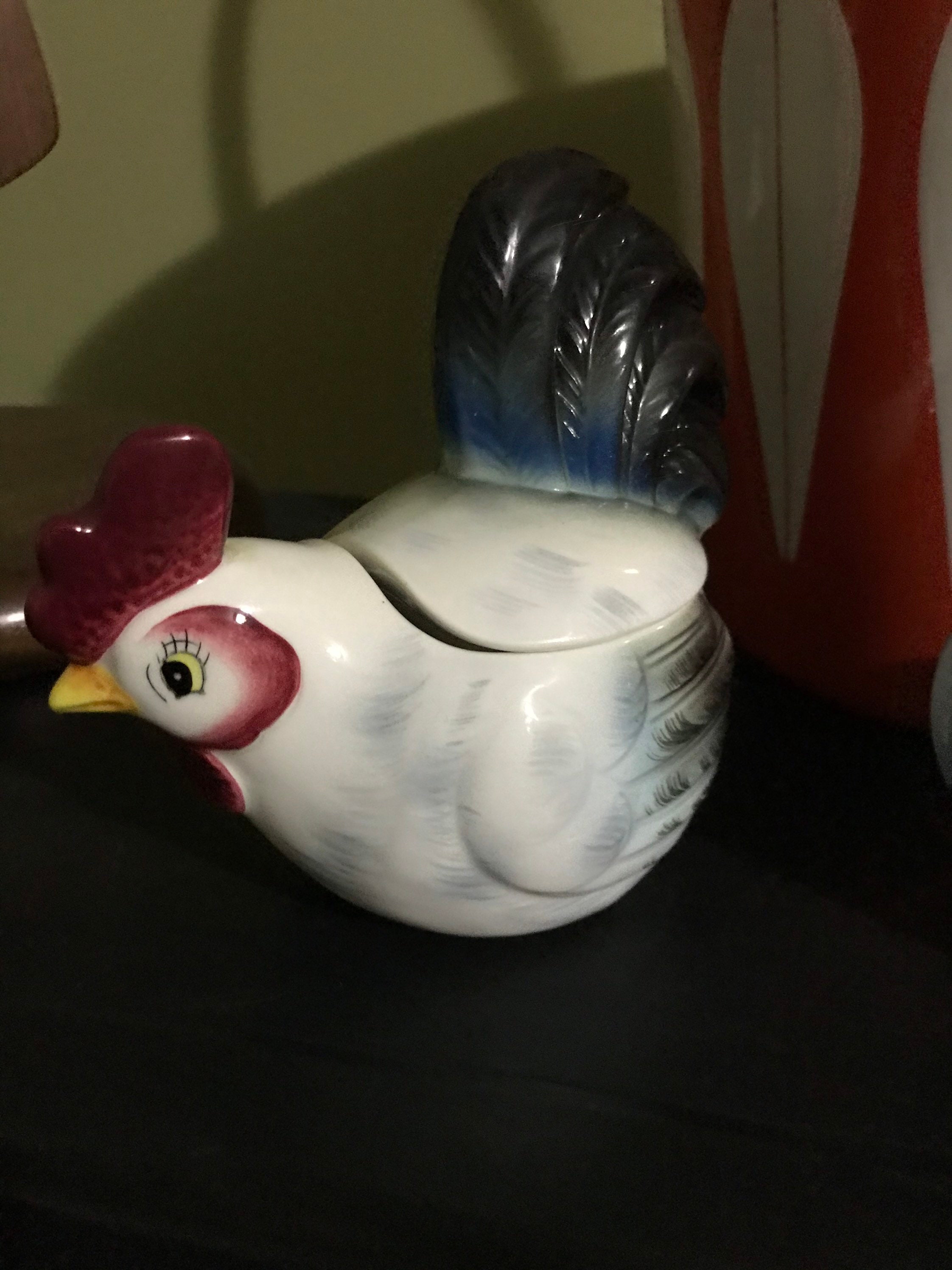 SUPER RARE PY rooster sugar and creamer set anthropomorphic Etsy