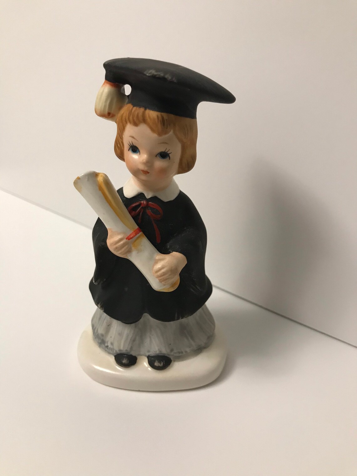 Vintage lefton graduation girl figurine MCM kitch Etsy