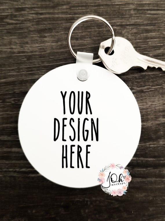 Round Acrylic Keychain Mockup Keychain Mockup Sublimation Etsy