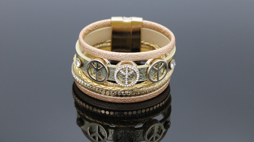 Tan Leather Wrap Bracelet Braided Double Wrap Bracelet Sparkle Bracelet