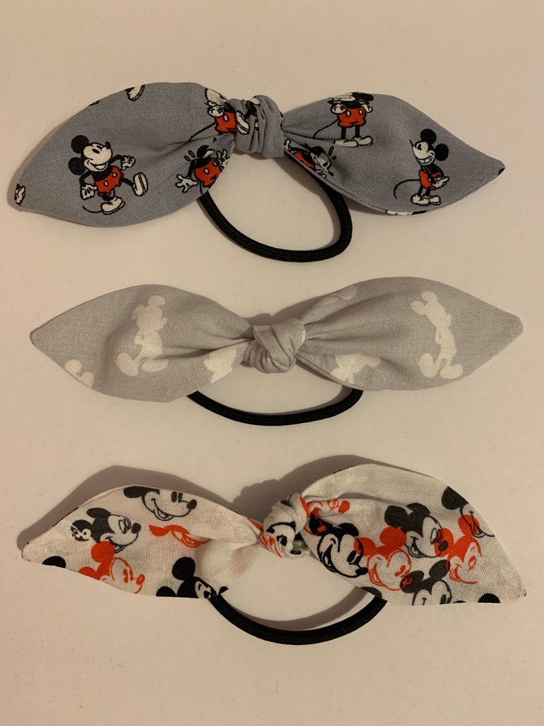 Disney Mickey Mouse Pony Tail Bows - Etsy