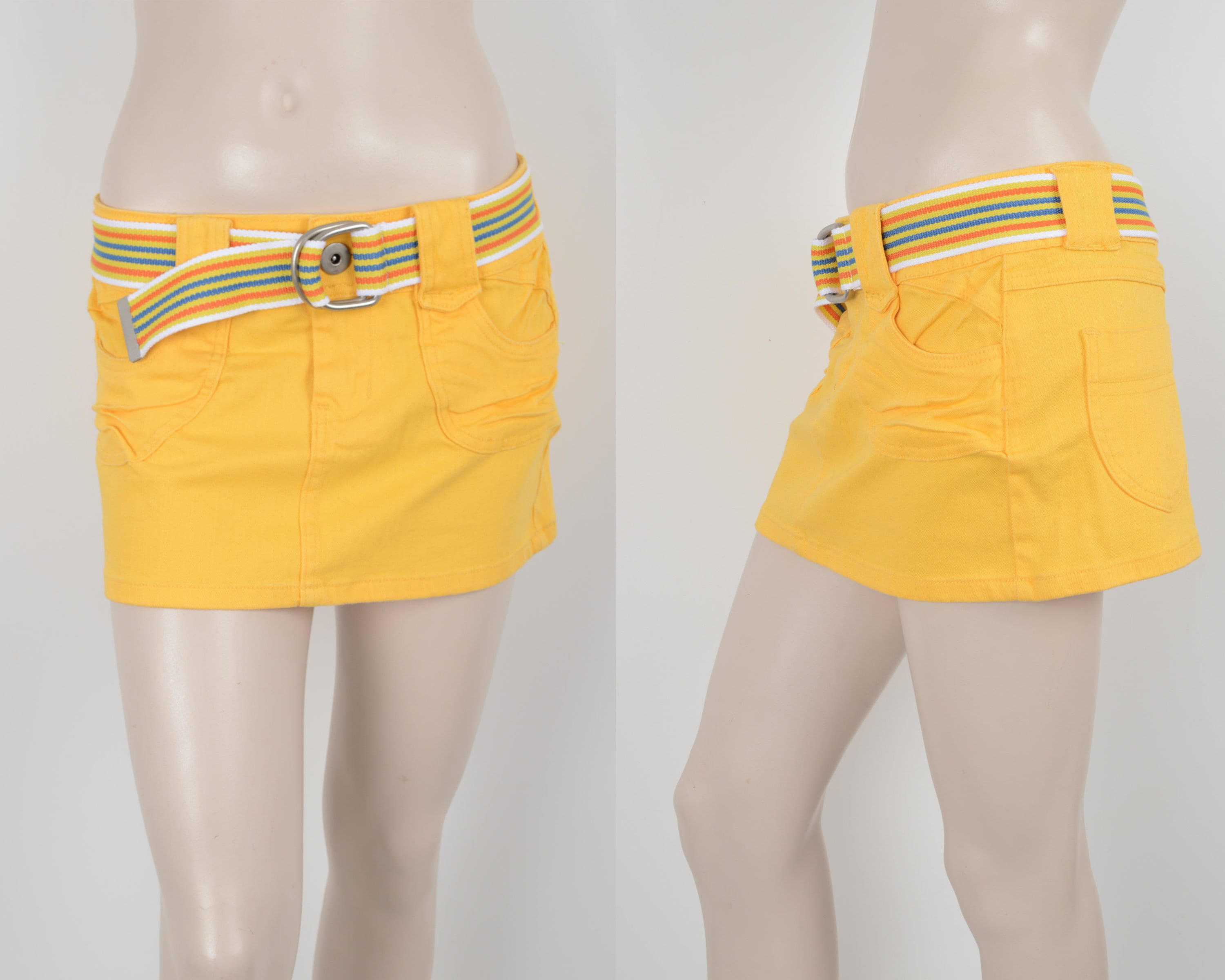 Denim yellow store skirt