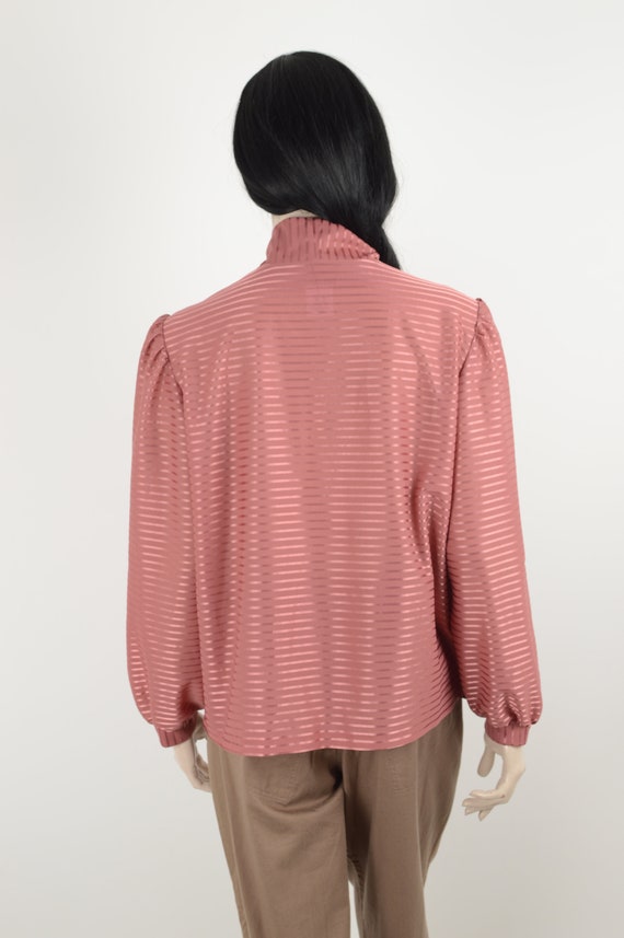 Vintage 70s Bloch design ashes rose color blouse … - image 8