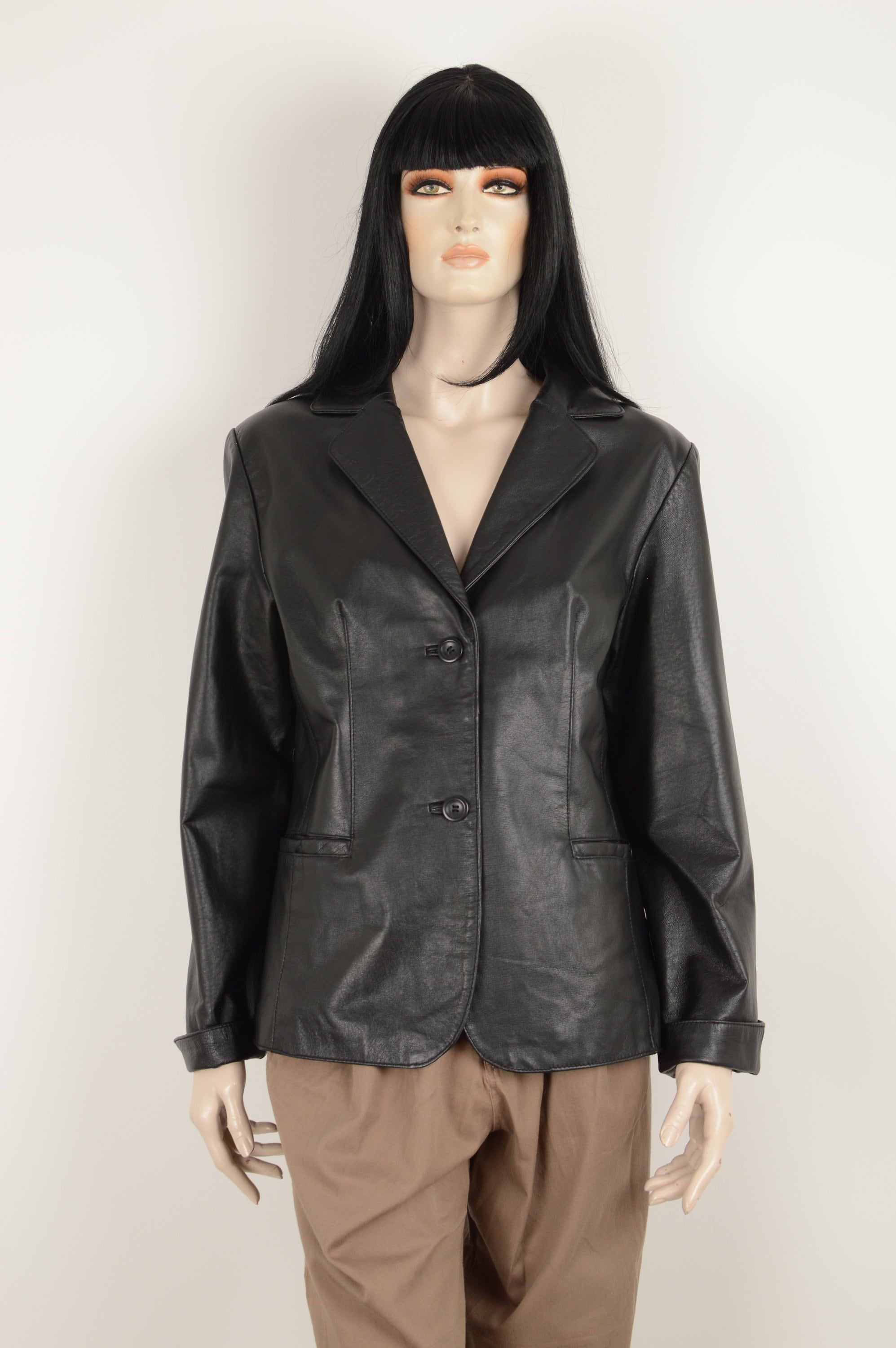 Five cm broderie-anglaise Faux-Leather Bomber Jacket - Black