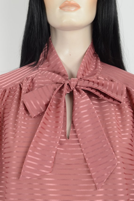 Vintage 70s Bloch design ashes rose color blouse … - image 5