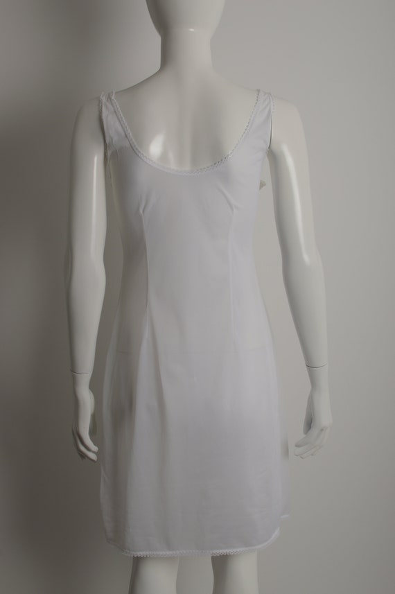 Vintage 60s white slip dress with floral guipure … - image 7