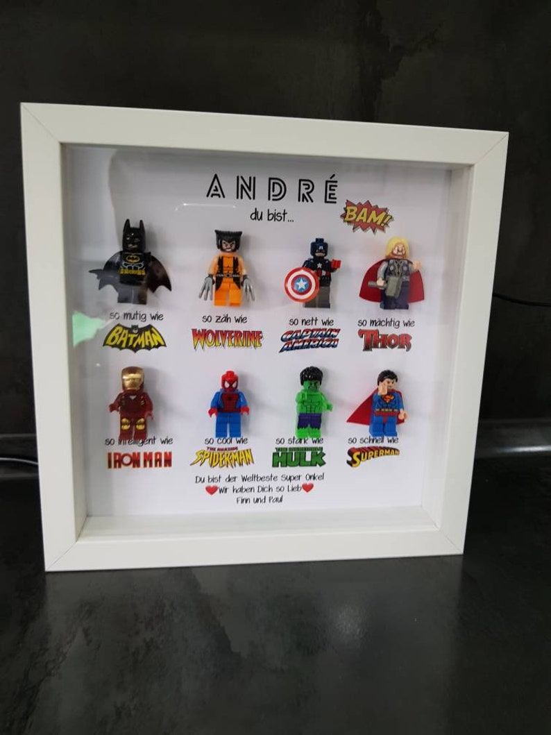 Superhelden Bilderrahmen Set - 12-teiliges Schaumstoff Set