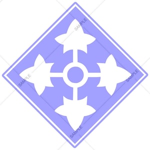 Army 4th Infantry Division Logo Vector SVG PNG for Engraving and Design