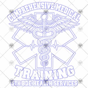 Logotipo vectorial/SVG PNG de los Servicios de Salud de la 5.ª Brigada para grabado láser