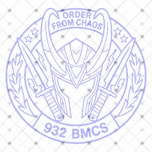 Air Force 932 BMCS Order From Chaos Logo Vector | SVG PNG for Laser Engraving